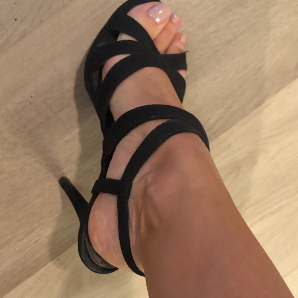 Elegant Black Strappy Heels